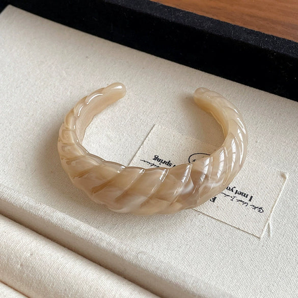Wholesale Resin Open Bracelet With Irregular Geometric Pattern Handmade Exaggerated Style