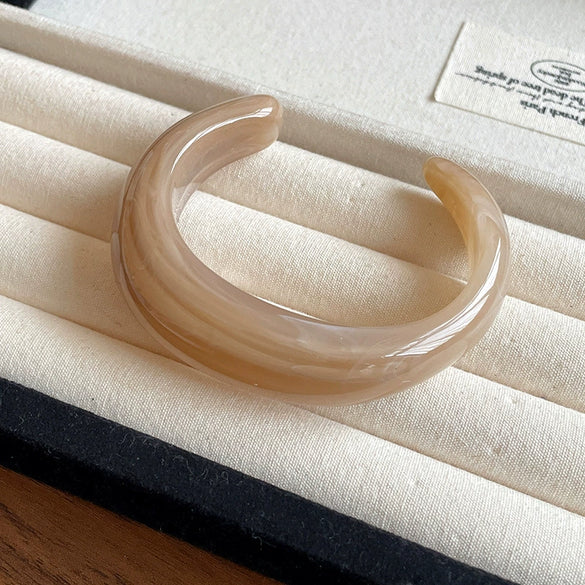 Wholesale Resin Open Bracelet With Irregular Geometric Pattern Handmade Exaggerated Style