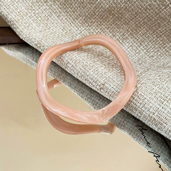 Wholesale Resin Open Bracelet With Irregular Geometric Pattern Handmade Exaggerated Style