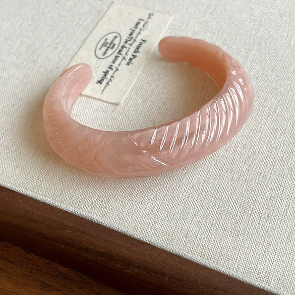 Wholesale Resin Open Bracelet With Irregular Geometric Pattern Handmade Exaggerated Style