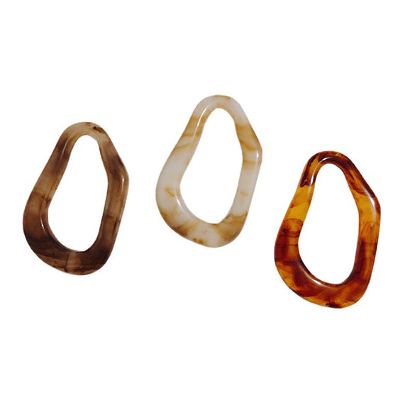 Wholesale Resin Plastic Fashionable Cut Out Asymmetrical Water Drop Earrings Jewelry Accessories