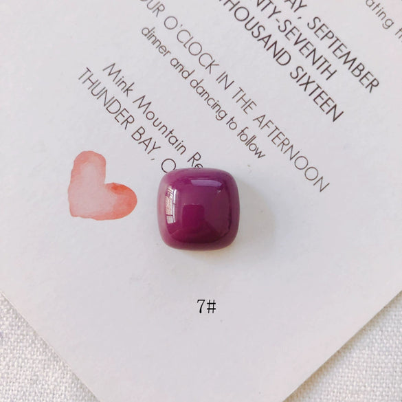 Wholesale Resin Square Flat Bottom Earrings And Pendant Jewelry Accessories