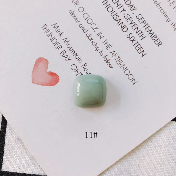 Wholesale Resin Square Flat Bottom Earrings And Pendant Jewelry Accessories