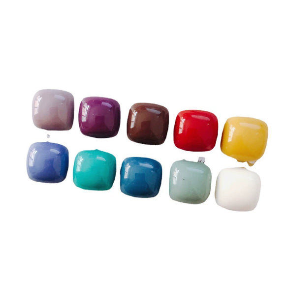 Wholesale Resin Square Flat Bottom Earrings And Pendant Jewelry Accessories