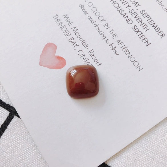 Wholesale Resin Square Flat Bottom Earrings And Pendant Jewelry Accessories