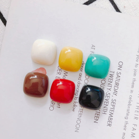 Wholesale Resin Square Flat Bottom Earrings And Pendant Jewelry Accessories