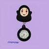 Wholesale Retractable Hanging Nurse Watch Plastic Case Silicone Strap Round Dial Casual Style