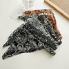 Wholesale Retro Allmatch Closed Toe Triangle Chiffon Headscarf With Elastic Band Geometric Pattern Head Accessory For Women