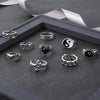 Wholesale Retro Alloy Ring Set With Heart Wings Butterfly Snakeshaped Elements Geometric And Leaf Patterns Electroplated