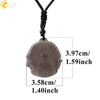 Wholesale Retro Animal Pendant Necklace With Obsidian And Braided Rope Polished