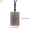 Wholesale Retro Animal Pendant Necklace With Obsidian And Braided Rope Polished