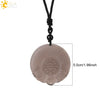 Wholesale Retro Animal Pendant Necklace With Obsidian And Braided Rope Polished