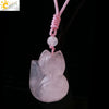 Wholesale Retro Animal Pendant Necklace With Obsidian And Braided Rope Polished