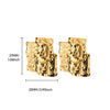 Wholesale Retro Asymmetrical Geometric Stainless Steel 18K Goldplated Unisex Earrings
