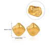 Wholesale Retro Asymmetrical Geometric Stainless Steel 18K Goldplated Unisex Earrings