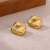 Wholesale Retro Asymmetrical Geometric Stainless Steel 18K Goldplated Unisex Earrings