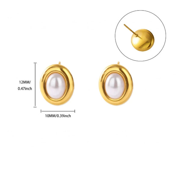 Wholesale Retro Asymmetrical Geometric Stainless Steel 18K Goldplated Unisex Earrings