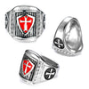 Wholesale Retro Black Cross Ring Stainless Steel Oil Processed Unisex