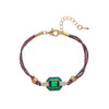 Wholesale Retro Bohemian Style Copper Inlaid Zircon Geometric Four Leaf Clover Tarot Bracelet For Women