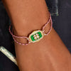 Wholesale Retro Bohemian Style Copper Inlaid Zircon Geometric Four Leaf Clover Tarot Bracelet For Women
