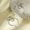 Wholesale Retro Bow Tie Heart Shape Stainless Steel Electroplated Earrings For Women