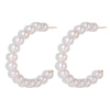 Wholesale Retro C Shaped Geometric Pearl And Alloy Earrings