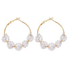 Wholesale Retro C Shaped Geometric Pearl And Alloy Earrings
