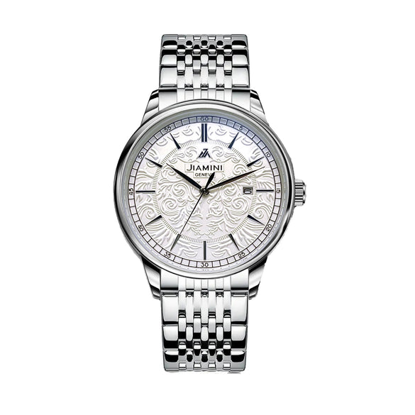 Wholesale Retro Carved Fully Automatic Mechanical Men's Watch With Hollow Design Alloy Case 316 Stainless Steel Strap Butterfly Double Snap Buckle Round Dial