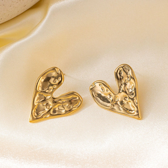 Wholesale Retro Cold Style Heart Jewelry Set For Women With Love Water Drops Bells Patterns Titanium Steel Electroplated