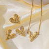 Wholesale Retro Cold Style Heart Jewelry Set For Women With Love Water Drops Bells Patterns Titanium Steel Electroplated