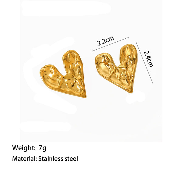 Wholesale Retro Cold Style Heart Jewelry Set For Women With Love Water Drops Bells Patterns Titanium Steel Electroplated