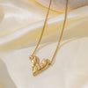 Wholesale Retro Cold Style Heart Jewelry Set For Women With Love Water Drops Bells Patterns Titanium Steel Electroplated