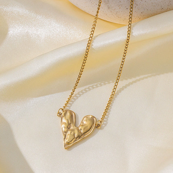 Wholesale Retro Cold Style Heart Jewelry Set For Women With Love Water Drops Bells Patterns Titanium Steel Electroplated