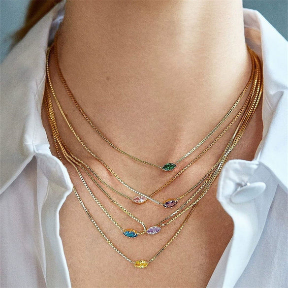 Wholesale Retro 12 Constellation Geometric Titanium Steel Pendant Necklace With 18K Gold Electroplating For Unisex
