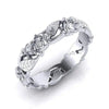 Wholesale Retro Copper Ring With Flower Leaf Hollow And Geometric Pattern Electroplated For Unisex