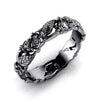 Wholesale Retro Copper Ring With Flower Leaf Hollow And Geometric Pattern Electroplated For Unisex