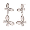 Wholesale Retro Creative Animal Zodiac Stainless Steel 18K Gold Plated Pearl Zircon Stitching Butterfly Earrings For Women