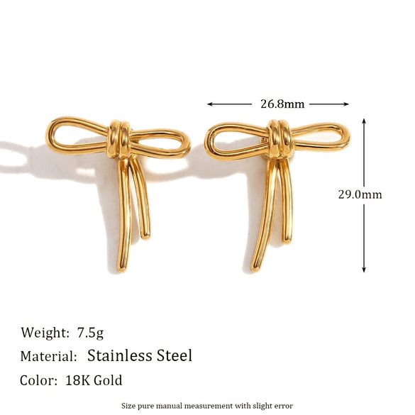 Wholesale Retro Creative Stainless Steel 18K Gold Plated Snail Tassel Flower Earrings For Women With Geometric Pattern And Electroplating Treatment