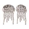 Wholesale Retro Creative Stainless Steel 18K Gold Plated Snail Tassel Flower Earrings For Women With Geometric Pattern And Electroplating Treatment