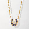 Wholesale Retro Crossbone Lock Pendant Necklace Electroplated 18K Gold Color Retention Stainless Steel Copper Unisex