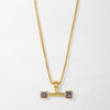 Wholesale Retro Crossbone Lock Pendant Necklace Electroplated 18K Gold Color Retention Stainless Steel Copper Unisex