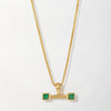Wholesale Retro Crossbone Lock Pendant Necklace Electroplated 18K Gold Color Retention Stainless Steel Copper Unisex