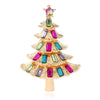 Wholesale Retro Crystal Christmas Tree Brooches For Women Jewelry Accessories
