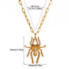 Wholesale Retro Dark Gothic Style Spider Stainless Steel Electroplated Pendant Necklace Unisex