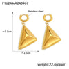 Wholesale Retro Design Women's Stainless Steel Triangle 3D Pendant Earrings With Electroplating