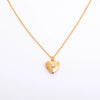 Wholesale Retro Diamond Heartshaped Titanium Steel And Copper Necklace For Women
