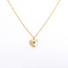 Wholesale Retro Diamond Heartshaped Titanium Steel And Copper Necklace For Women