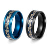 Wholesale Retro Dragon Zodiac Animal Style Titanium Steel Ring With Electroplating