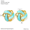 Wholesale Retro Dripping Oil Insects Pattern Titanium Steel Earrings For Women