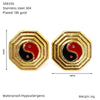 Wholesale Retro Dripping Oil Insects Pattern Titanium Steel Earrings For Women